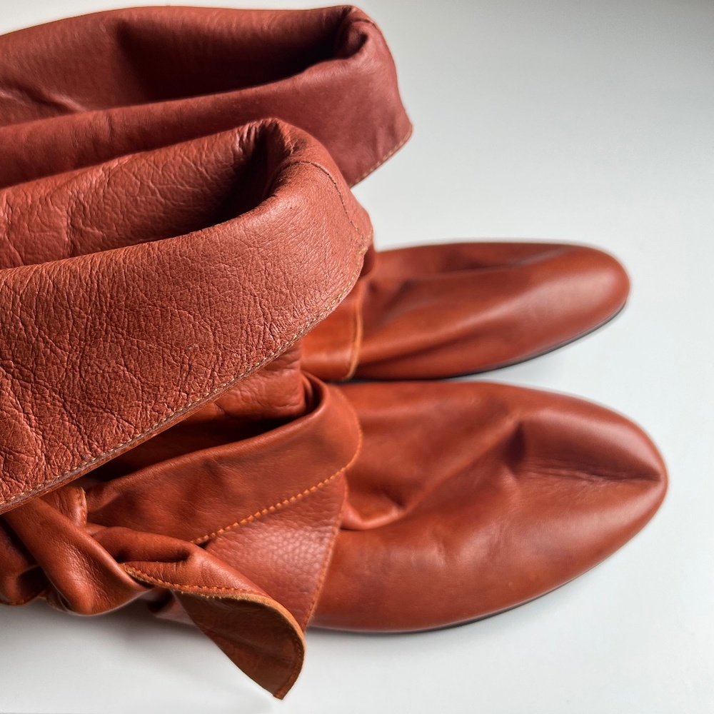 Topshop Brown Leather Ankle Boots 38